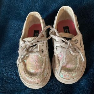 Toddler Sequin Sperry Girls Shoes Size 5.5